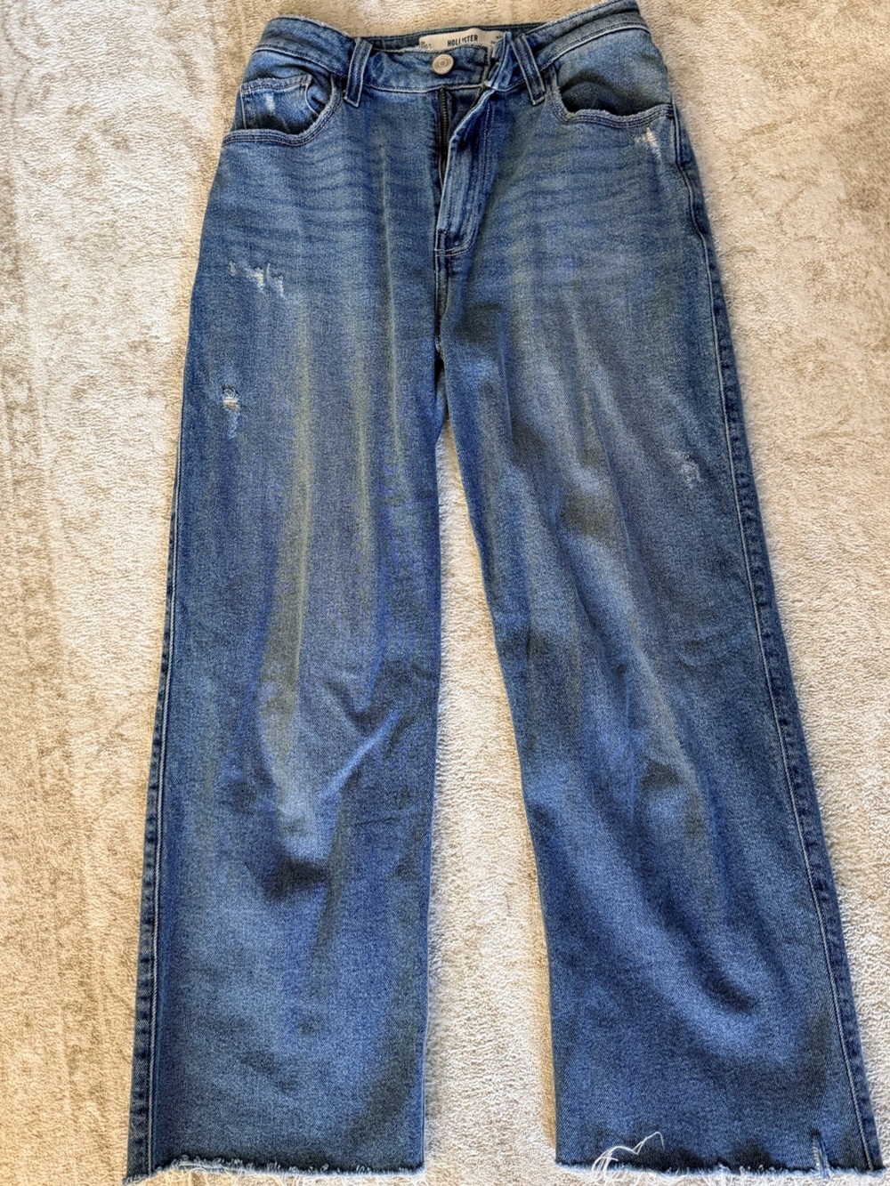 Hollister Distressed Blue Bootcut Jeans